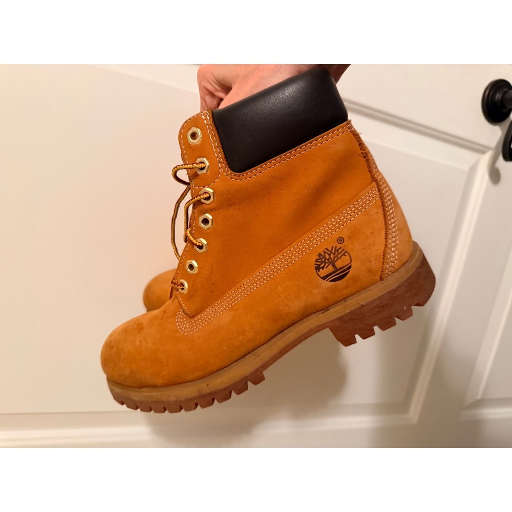 Timberland 6 Inch Premium Waterproof Boot Mens 8M Wheat Leather 10061 Good